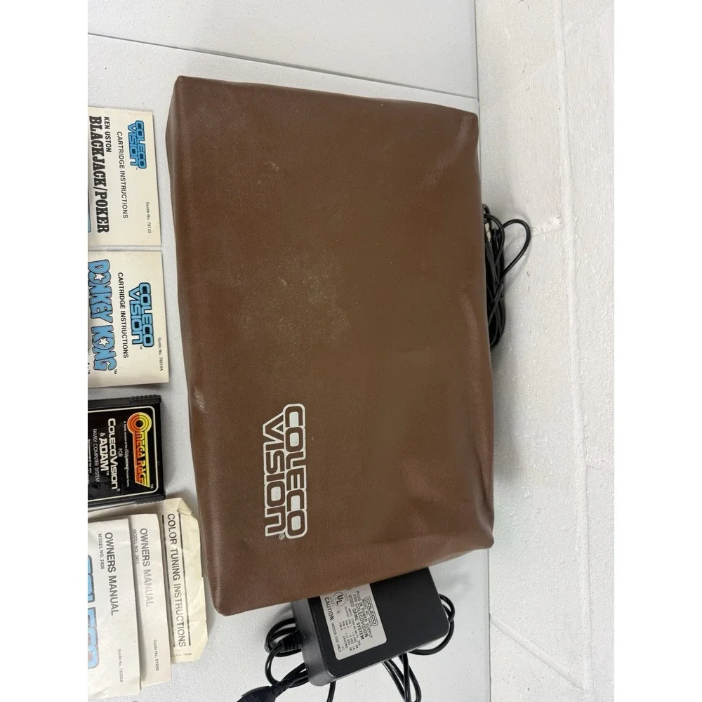 Vintage Lot Coleco Vision Console, Controllers, Games Tested And Works